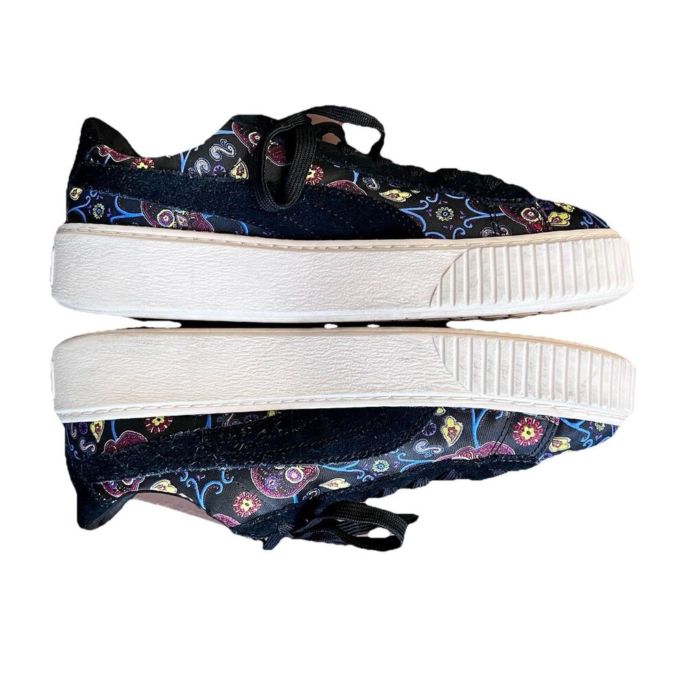 Puma Womens Basket Classic Day Of The Dead Multicolor Casual Sneakers Size 8.5 - Picture 6 of 13